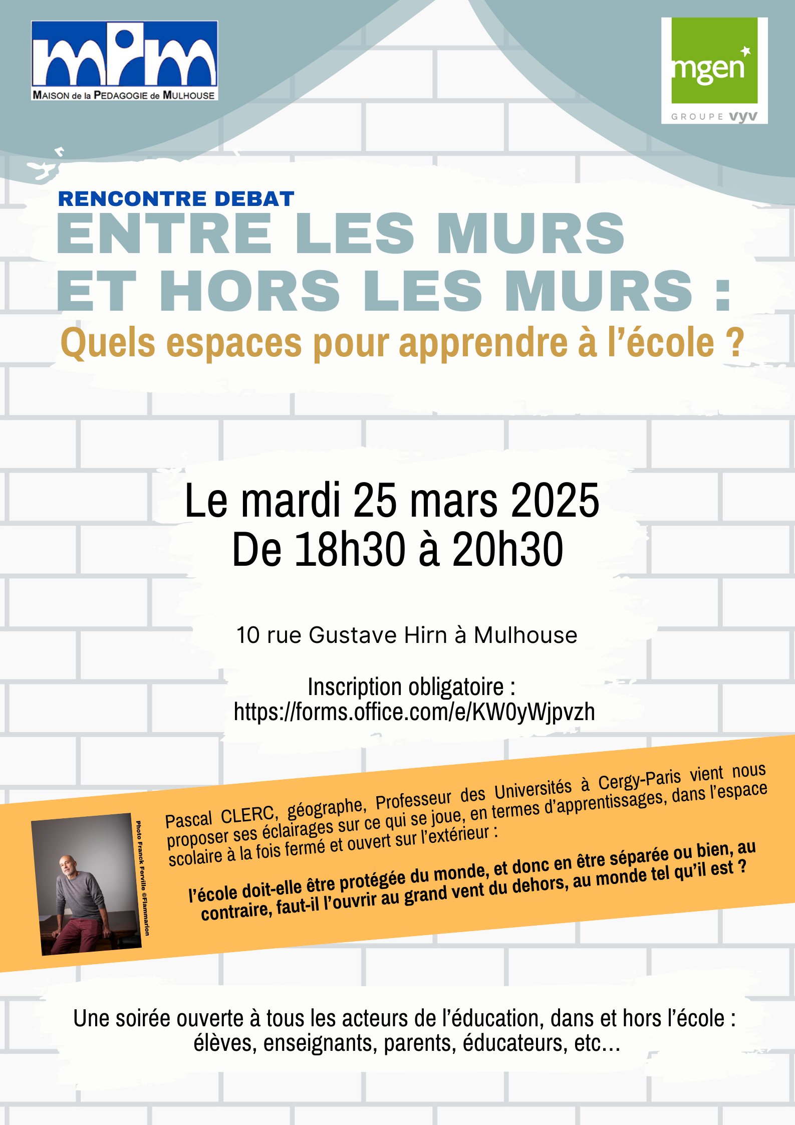 Affiche de la rencontre débat 